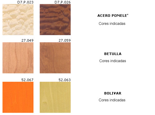 Lâminas tingidas importadas acero betula bolivar