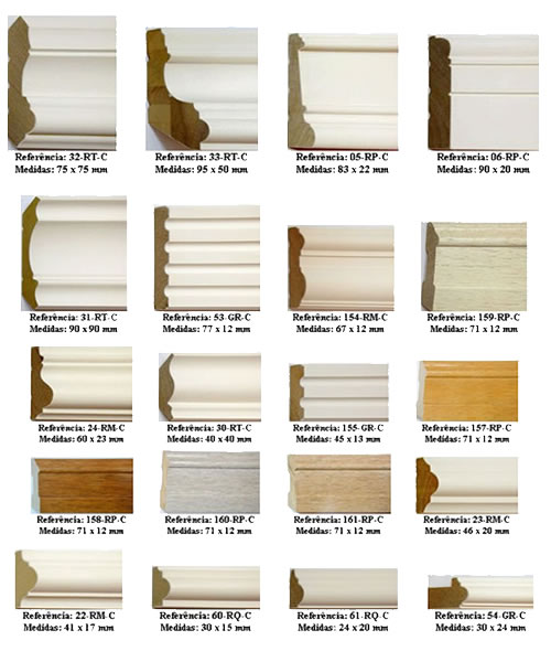 Molduras de madeiras para móveis
