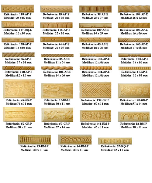 Molduras de madeira finas