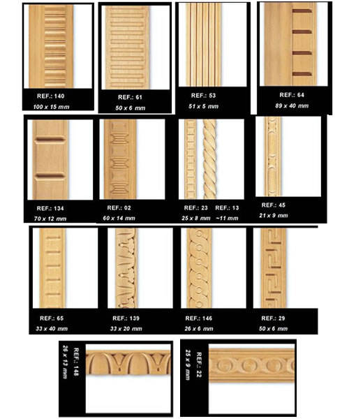 Modelos modernos de moldura de madeira